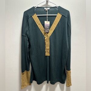 In Loom Oversized Waffle Long-Sleeve Top